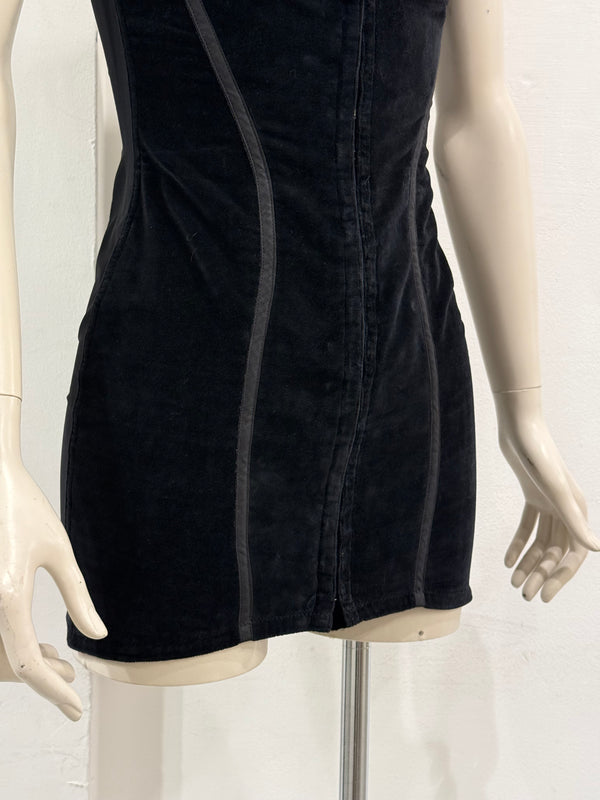 S/S1992 Dolce & Gabbana velvet corset mini dress