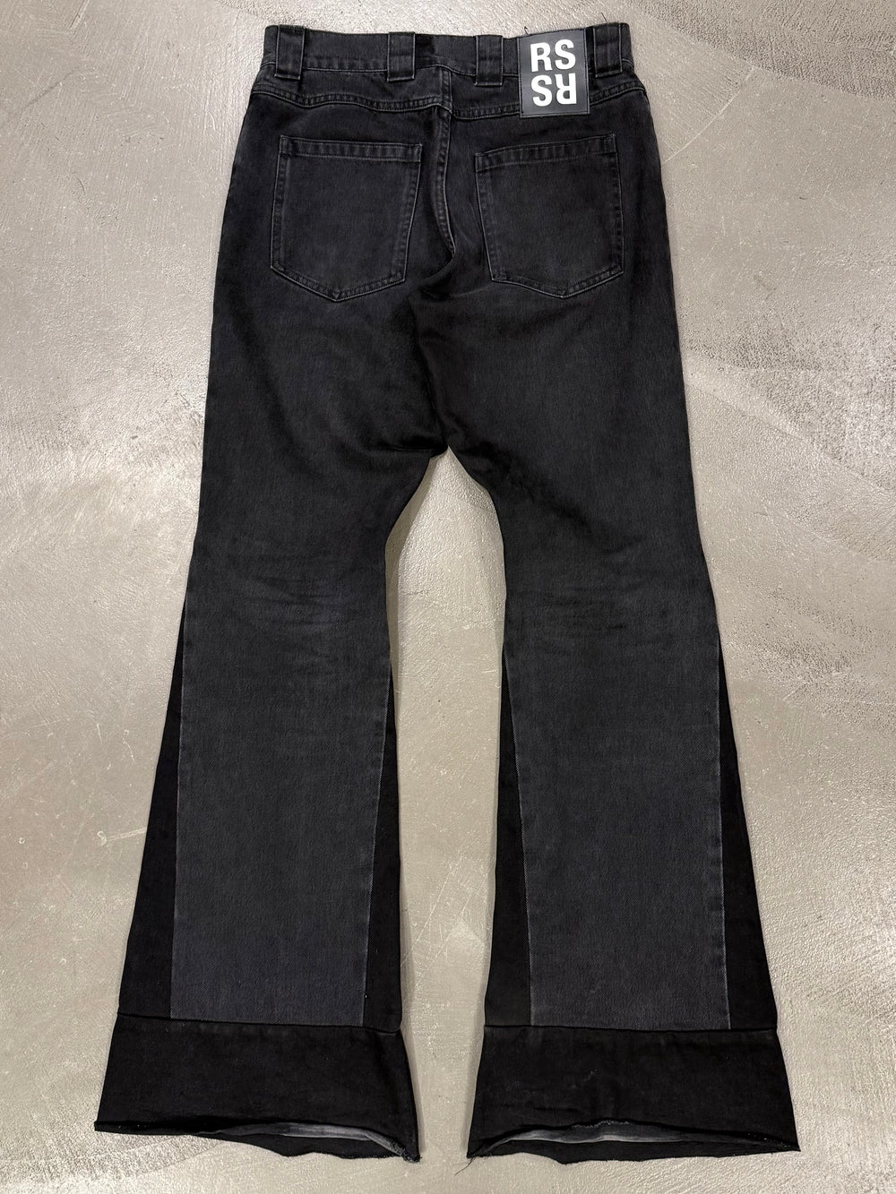 S/S 2021 Raf Simons flared patchwork jeans