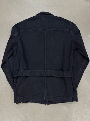 2018 Saint Laurent belted military cotton jacket