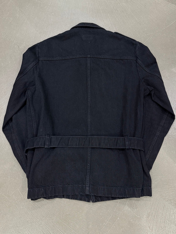 2018 Saint Laurent belted military cotton jacket