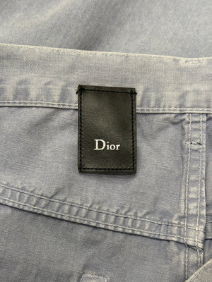 2000s Dior light wash faded denim straight jeans