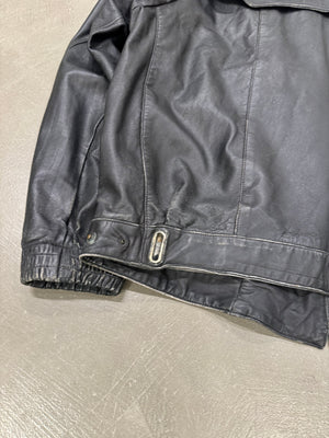 1980s Marithe Francois Girbaud “Compagnie des montagnes & des forets” leather jacket