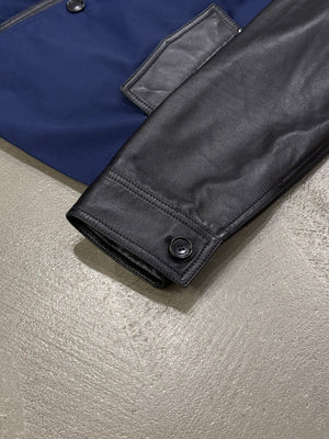 2010s Dior hybrid varsity leather jacket