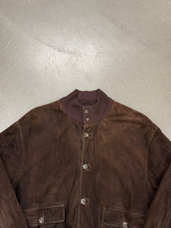 1990s Loro Piana suede bomber jacket