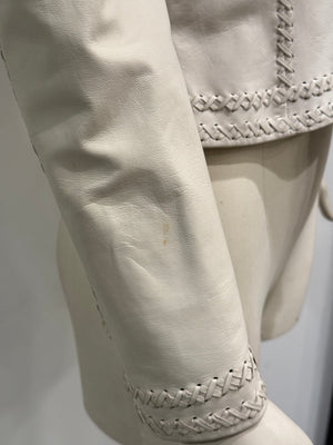 S/S2002 Gianni Versace runway fringe leather jacket
