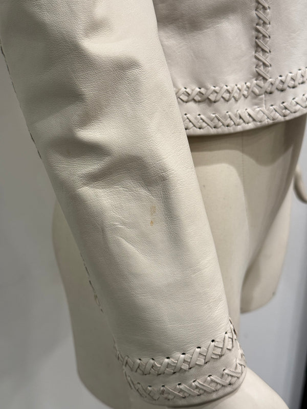 S/S2002 Gianni Versace runway fringe leather jacket