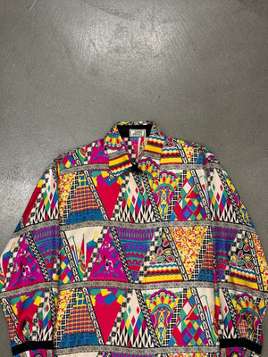 1991 Gianni Versace mixed print silk shirt