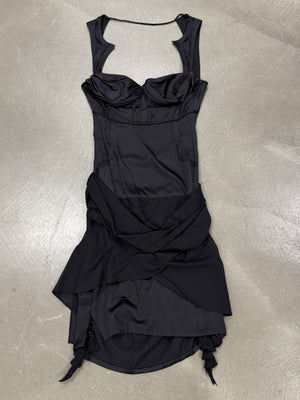 S/S2004 Gucci by Tom Ford bondage corseted dress