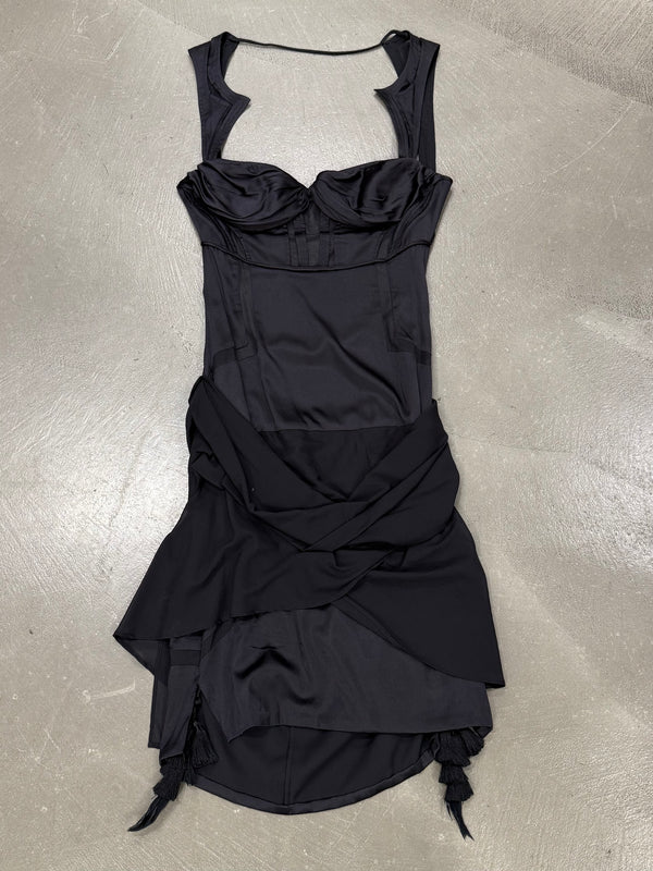 S/S2004 Gucci by Tom Ford bondage corseted dress