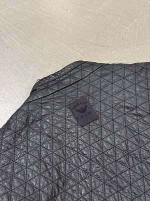 2000s Armani quilted diamond leather jacket