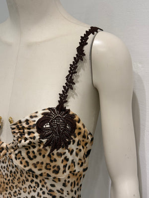 2000s Cavalli leopard print dress