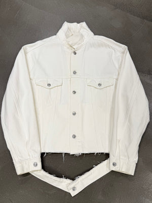 2018 Balenciaga deconstructed oversized denim jacket