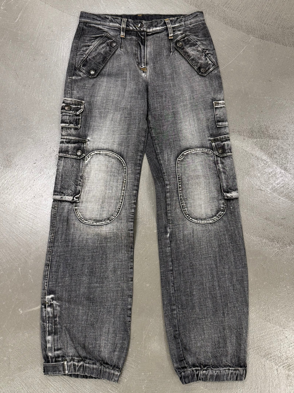 2000s Dolce & Gabbana heavy cotton faded cargo pants