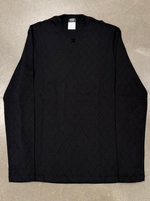 2000s Chanel uniform logo long sleeve top