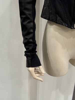 Rick Owens cropped leather jacket
