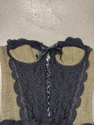 1990s Moschino wool lace corset