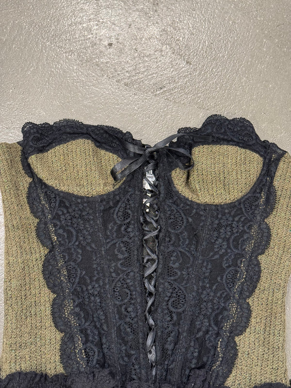 1990s Moschino wool lace corset