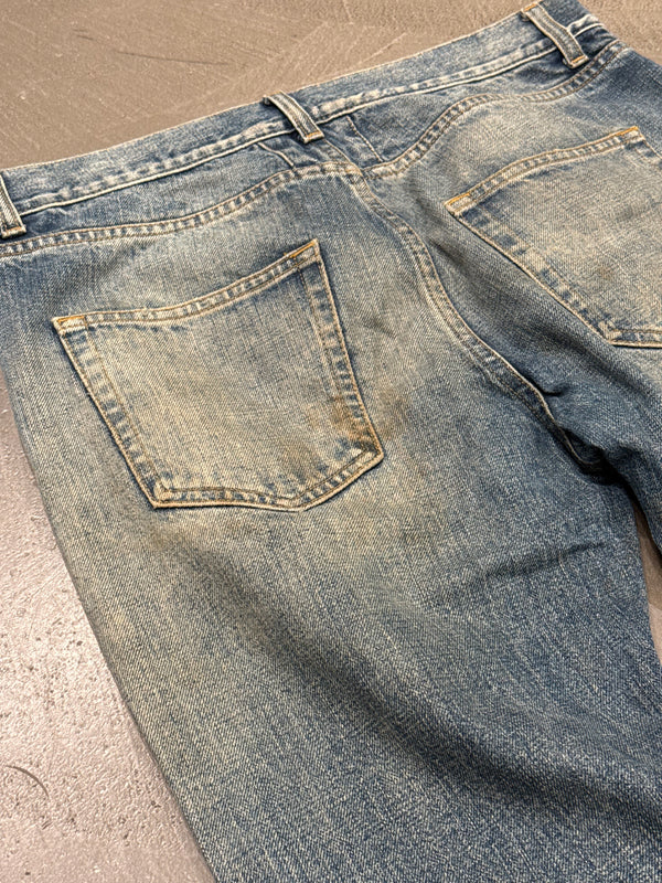 2015 Saint Laurent by Hedi Slimane distressed slim denim jeans