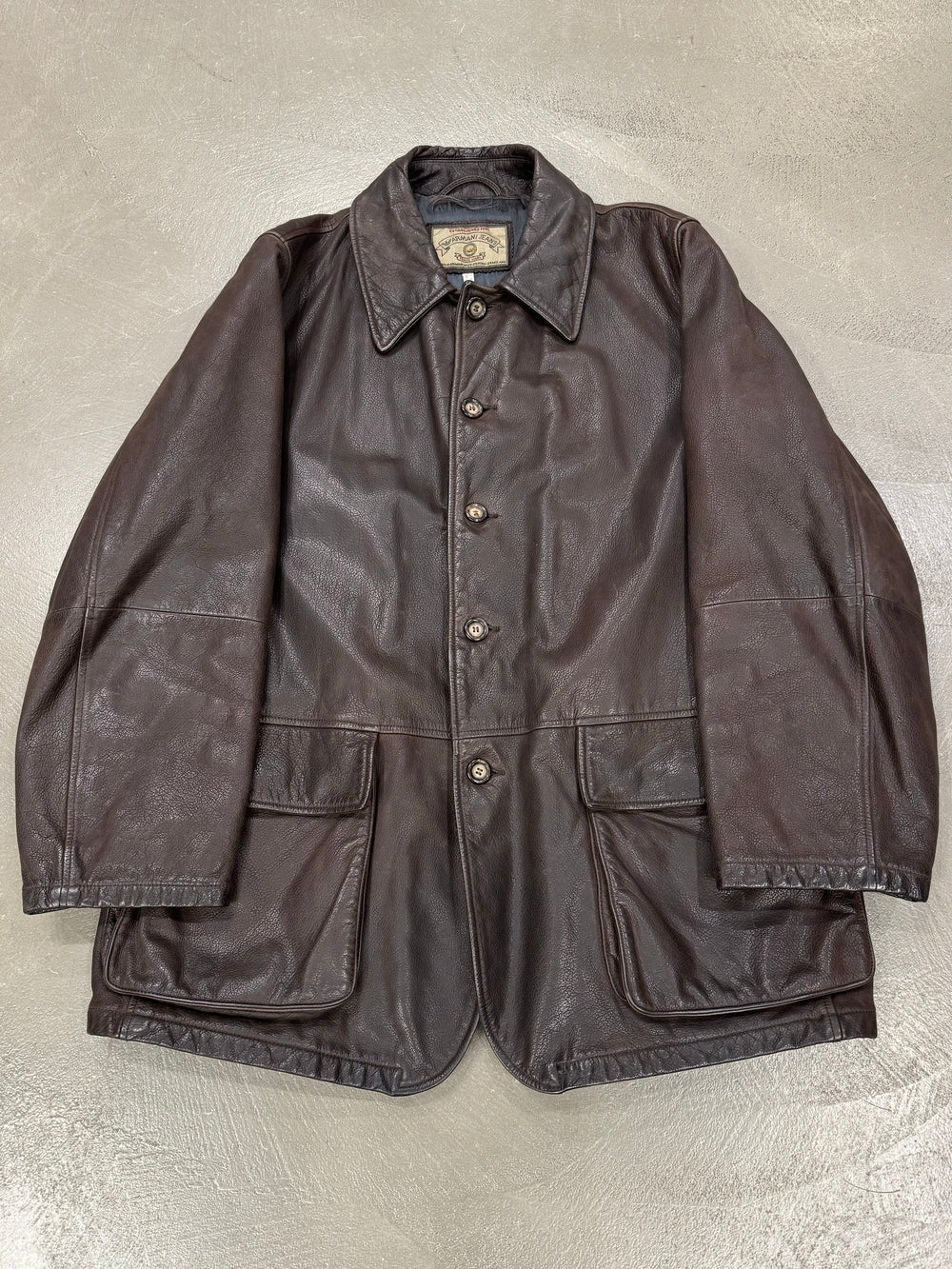 1980s ARMANI leather coat
