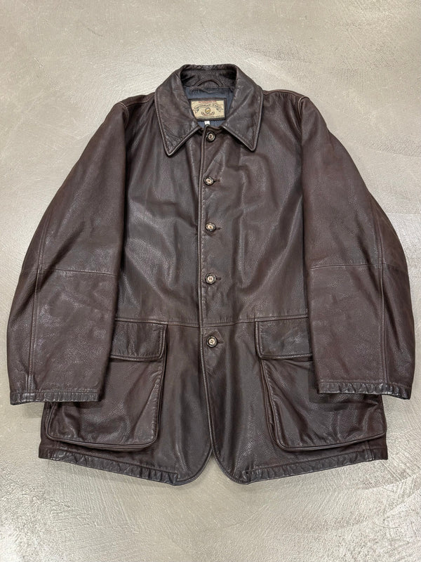 1980s ARMANI leather coat