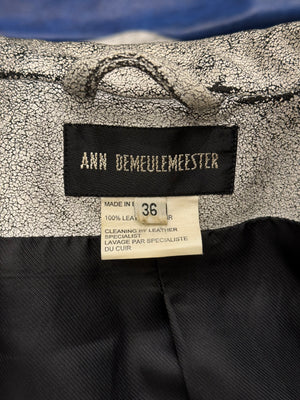 S/S2002 Ann Demeulemeester runway cracked leather Napoleon military jacket