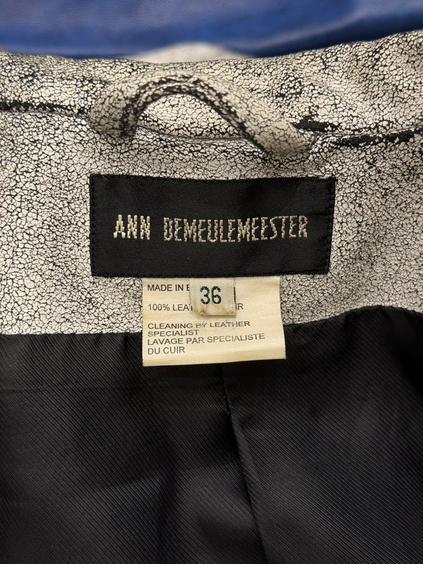 S/S2002 Ann Demeulemeester runway cracked leather Napoleon military jacket