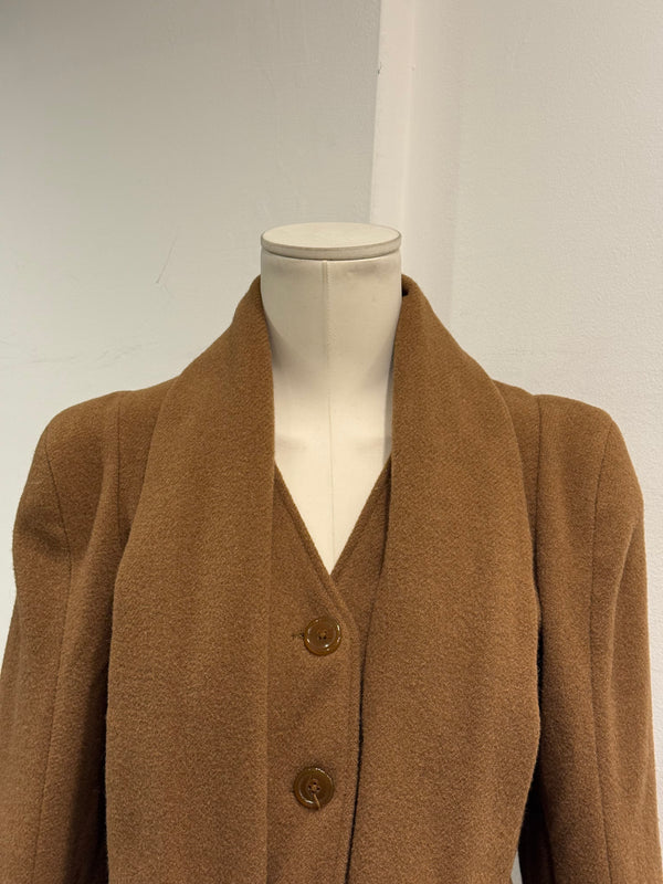 2000s Vivienne Westwood brown structured cropped camel jacket