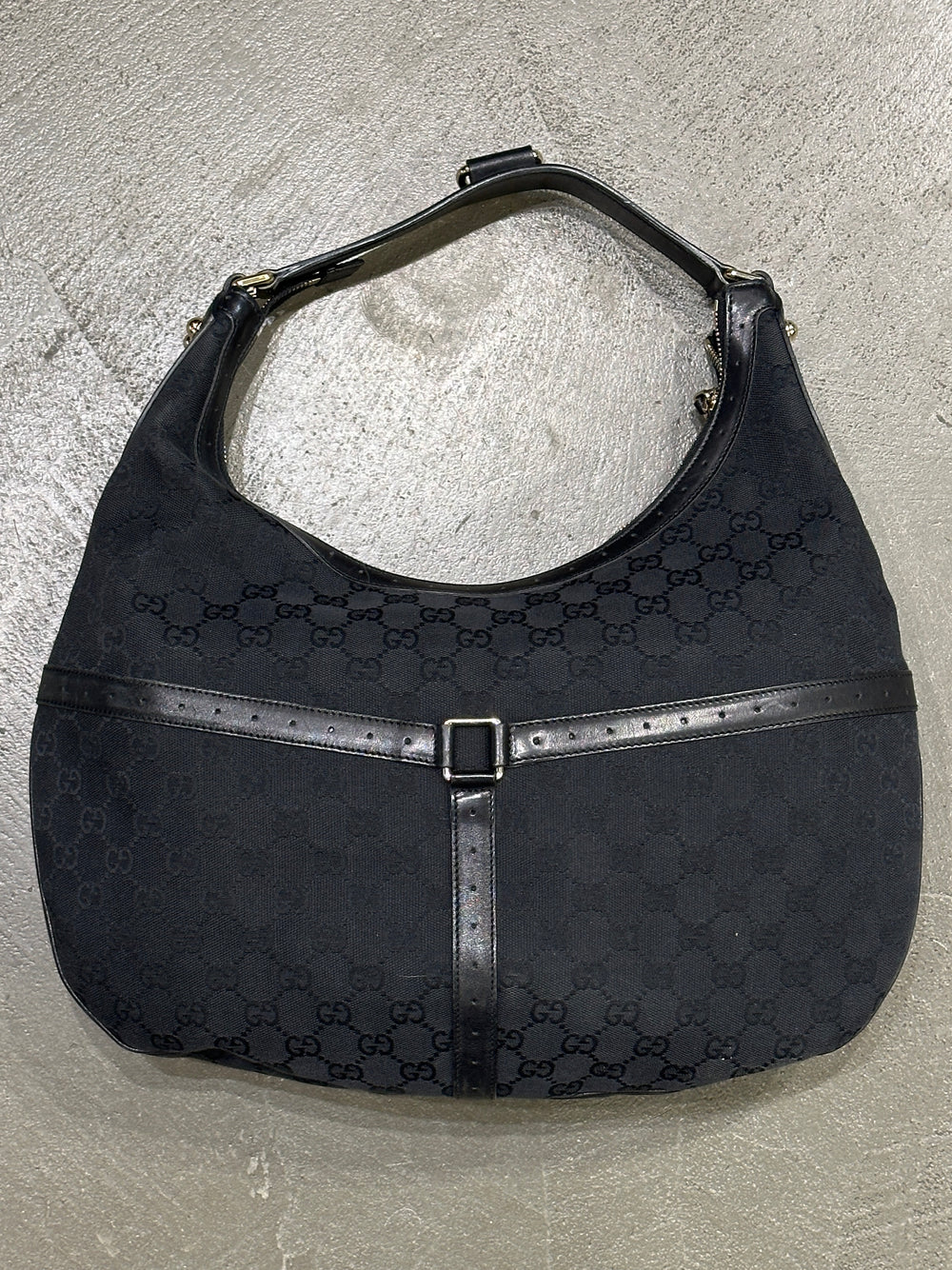 2000s Gucci GG canvas web hobo bag