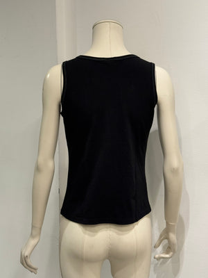 2000s Versace embellished cross tank top