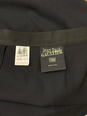 2000s Jean Paul Gaultier wool wrap midi skirt