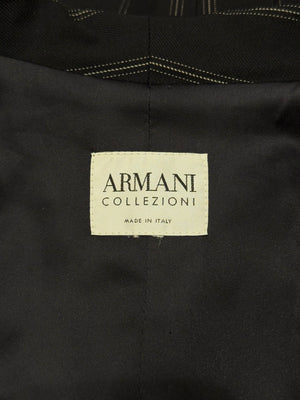 2006 Armani pinstripe peplum blazer jacket