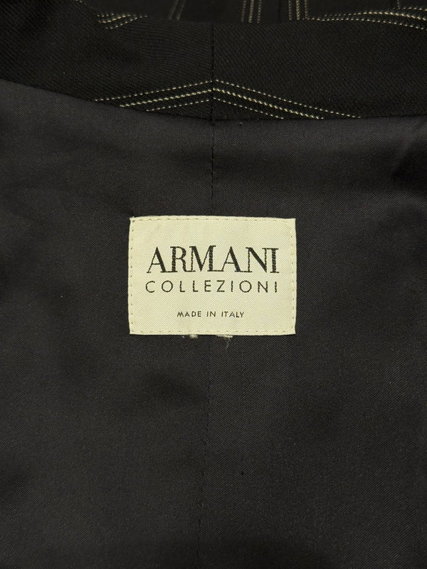 2006 Armani pinstripe peplum blazer jacket