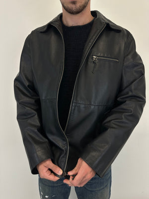 2000s Dolce & Gabbana black leather Jacket
