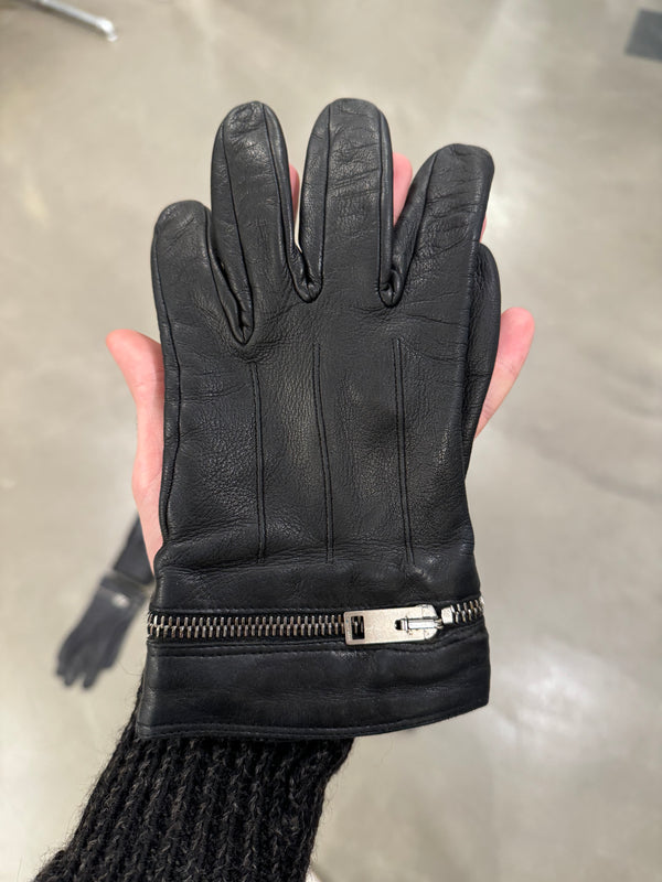 A/W2004 Dior Homme by Hedi Slimane VOTC biker leather jacket with gloves