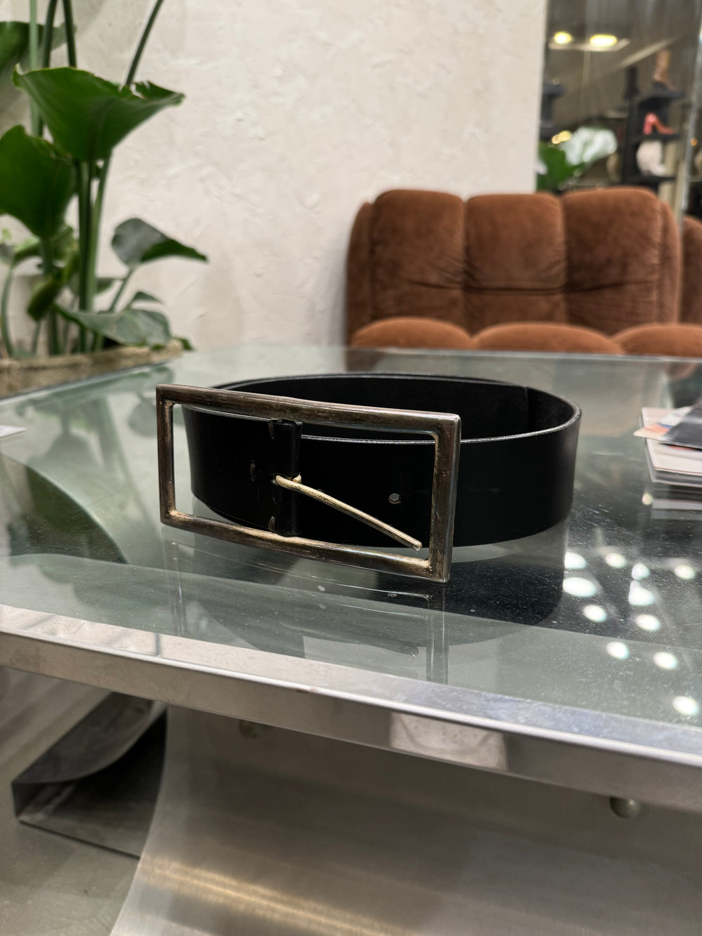 1990s Jean Paul Gaultier oversize leather belt