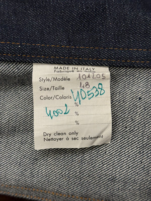 2000s Yves Saint Laurent sample denim jacket with quilted detailing