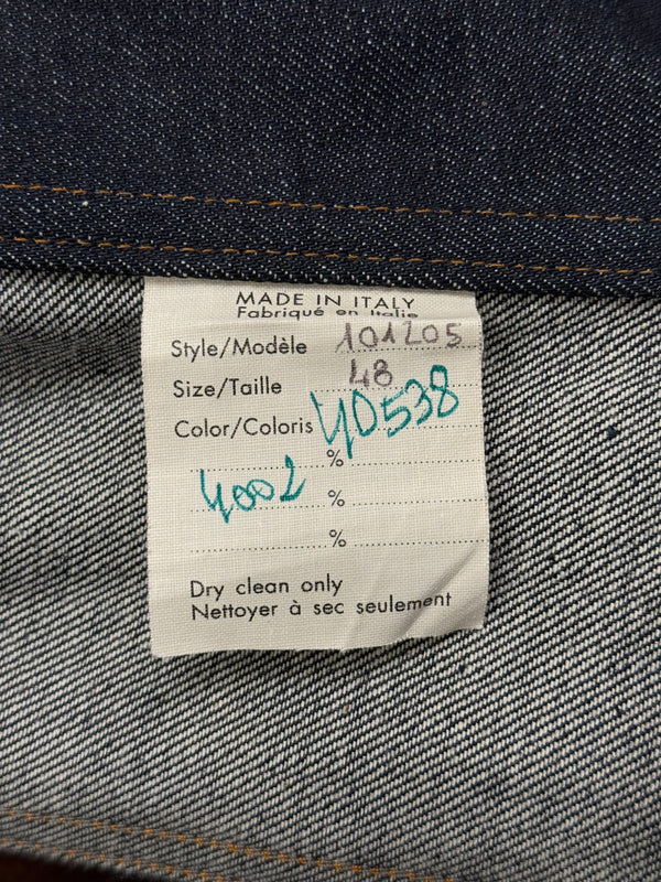 2000s Yves Saint Laurent sample denim jacket with quilted detailing