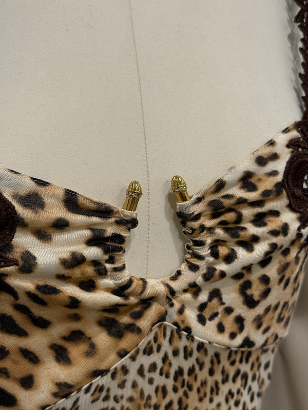 2000s Cavalli leopard print dress