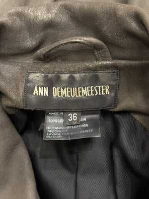 A/W2003 Ann Demeulemeester runway leather jacket