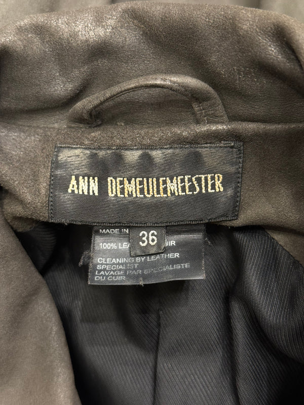 A/W2003 Ann Demeulemeester runway leather jacket