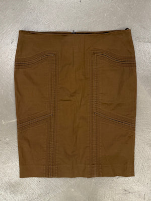 2003 Gucci by Tom Ford paneled midi skirt