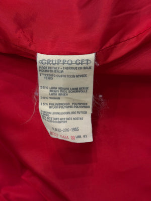 1980s Claude Montana red cropped jacket