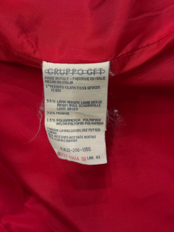 1980s Claude Montana red cropped jacket