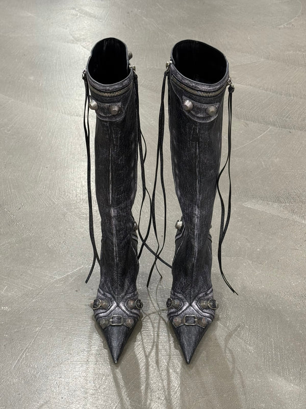 Balenciaga heeled city boots - new