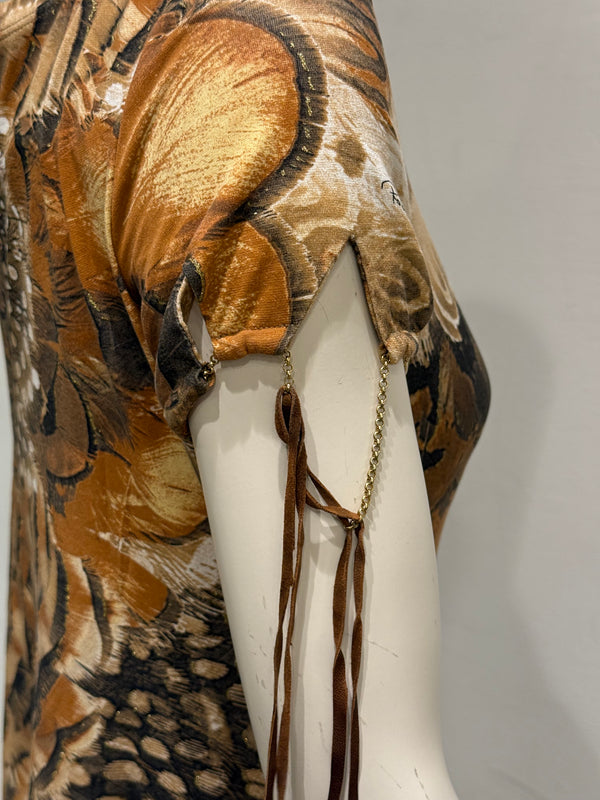 S/S2004 Roberto Cavalli feather print set