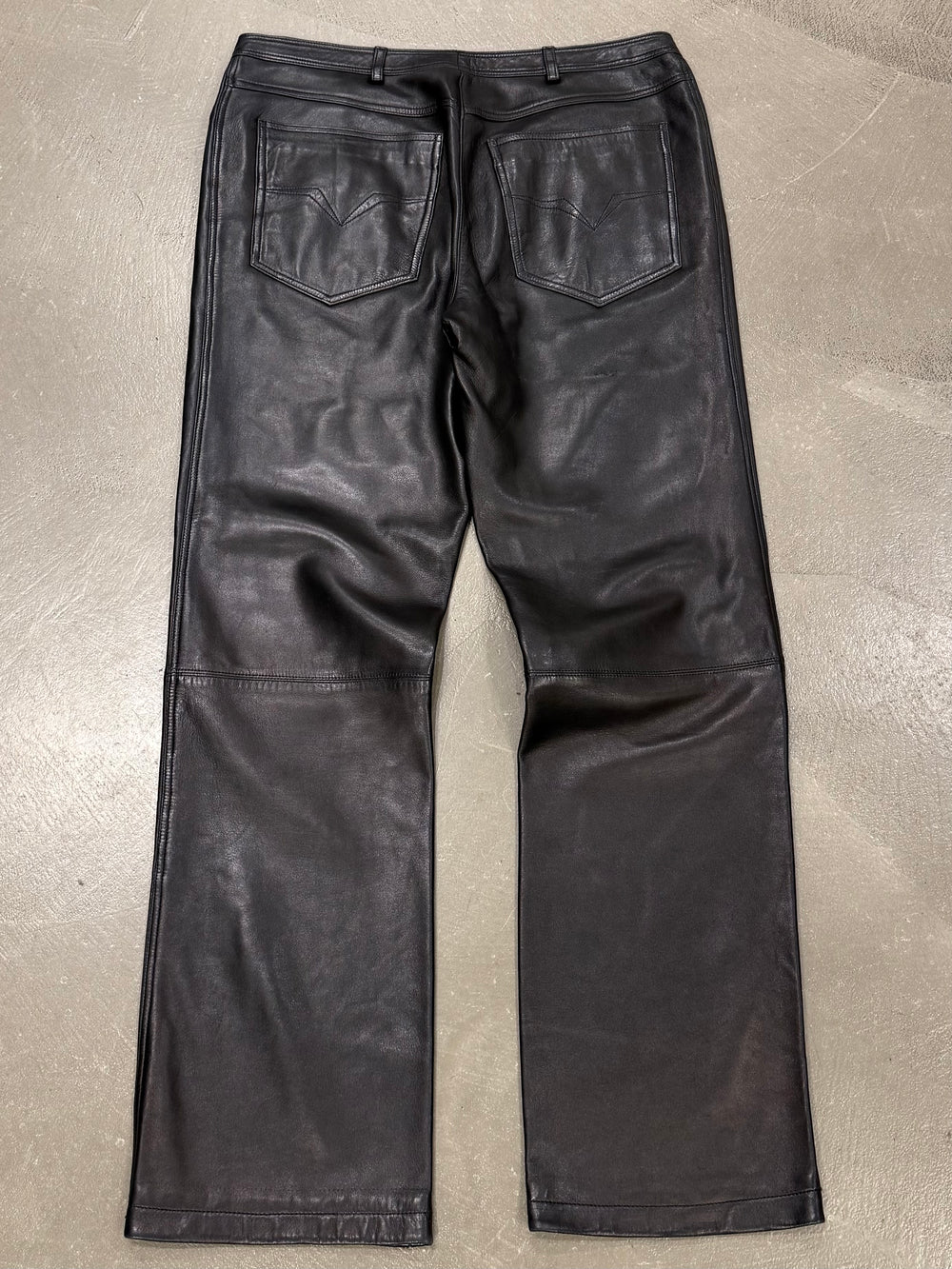 1990s Gianni Versace zipper leather pants