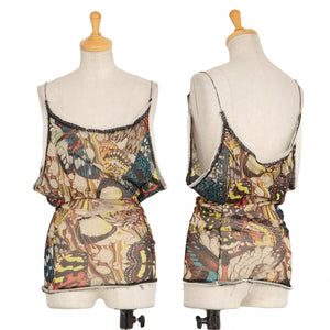 SS2003 Jean Paul Gaultier butterfly tattoo mesh top