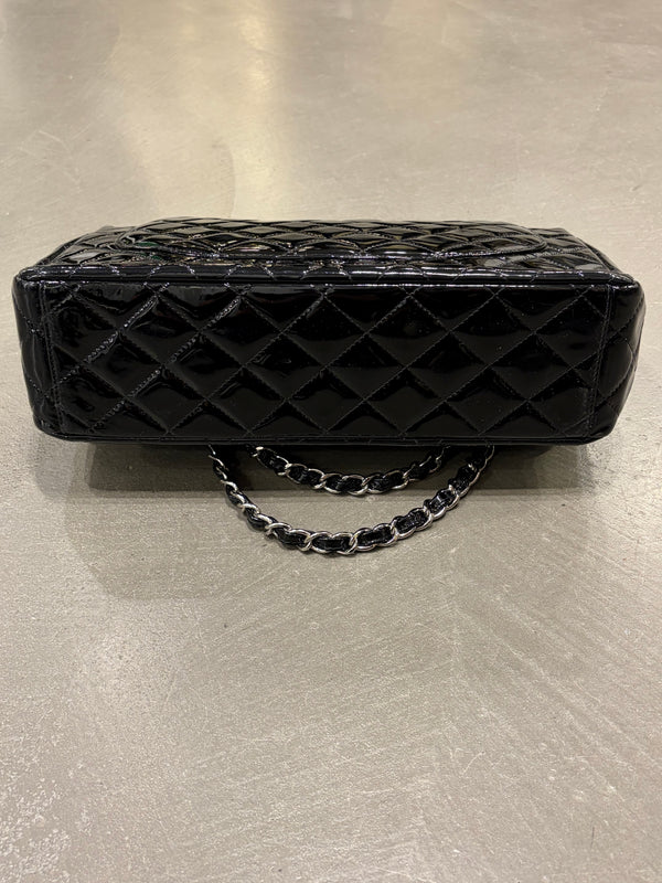 2013-2014 Chanel Large Flap double chain matelasse patent leather bag
