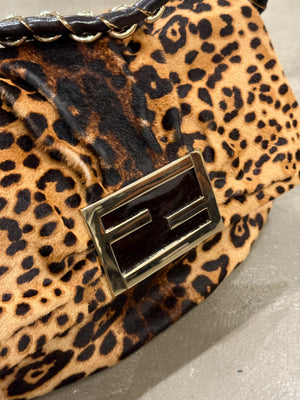 2000s Fendi mama bag in cavallino Leopard