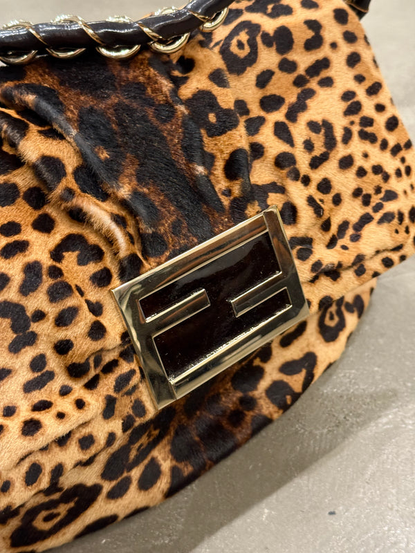 2000s Fendi mama bag in cavallino Leopard